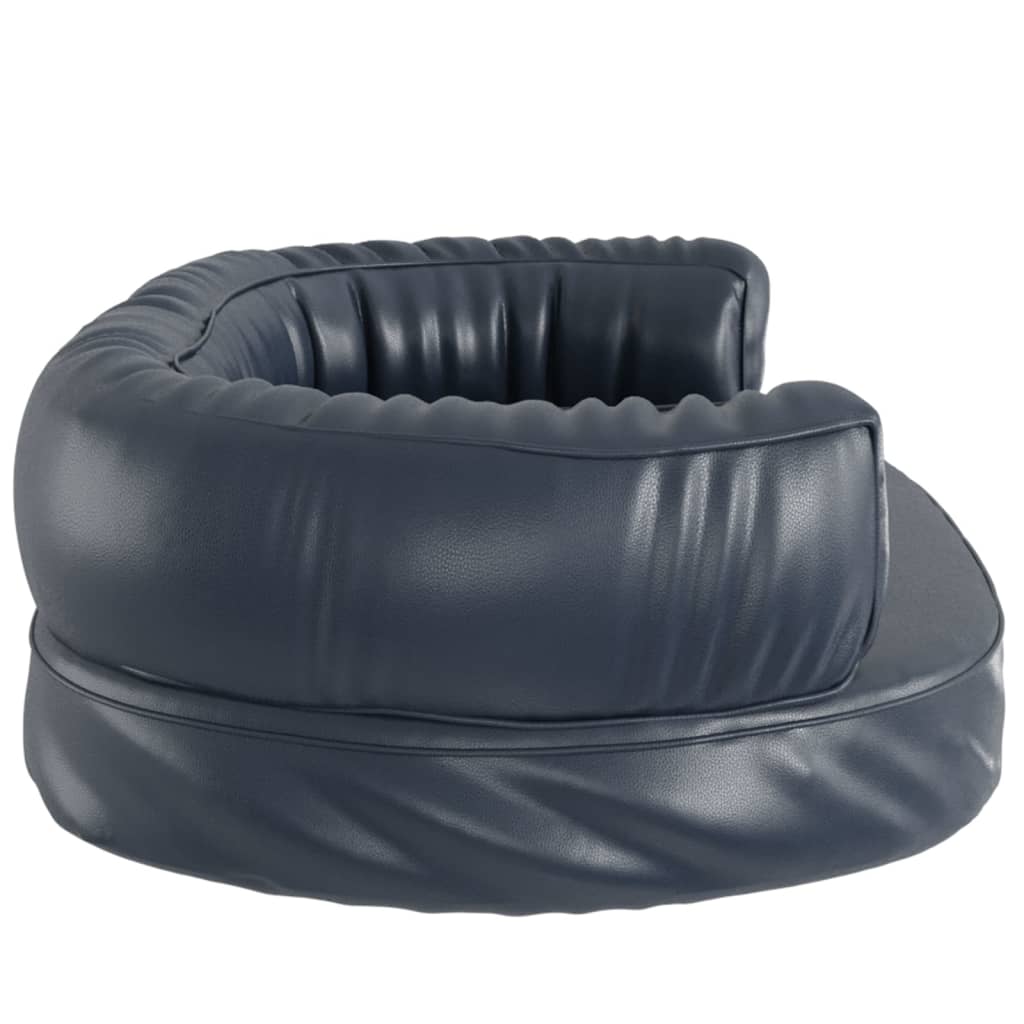 vidaXL Pat de câini, spumă ergonomică, albastru, 75x53 cm, piele eco vidaXL Pat de câini, spumă ergonomică, albastru, 75x53 cm, piele eco