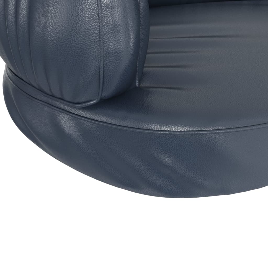 vidaXL Pat de câini, spumă ergonomică, albastru, 75x53 cm, piele eco vidaXL Pat de câini, spumă ergonomică, albastru, 75x53 cm, piele eco