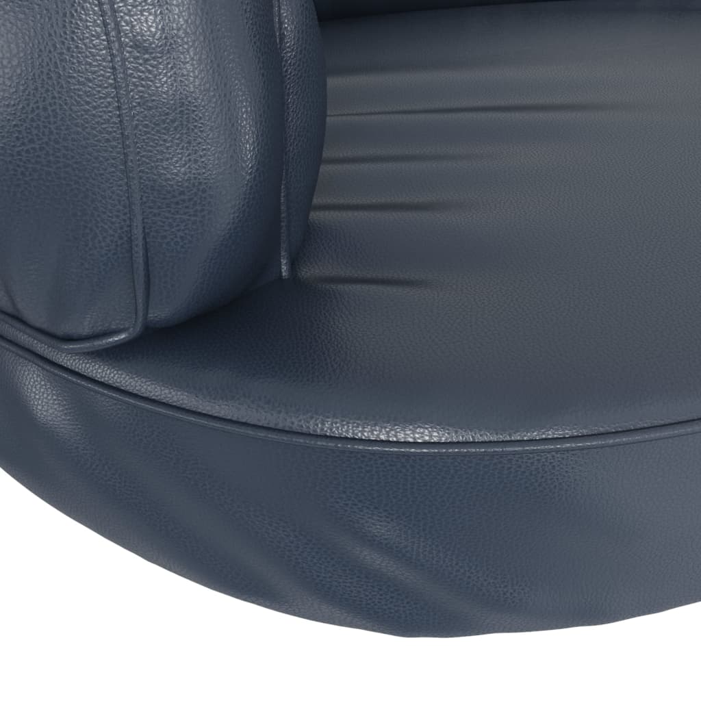vidaXL Pat de câini, spumă ergonomică, albastru, 88x65 cm, piele eco