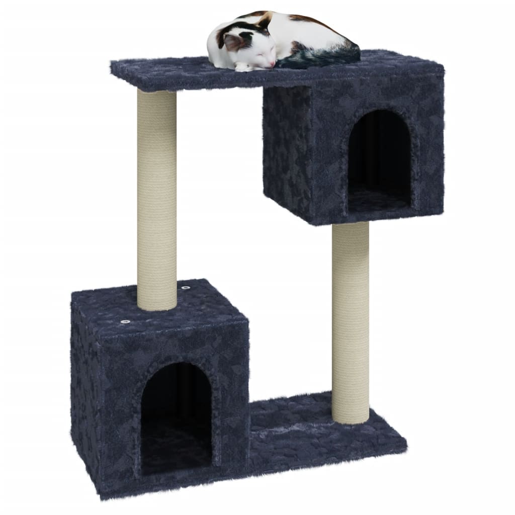 vidaXL Ansamblu pisici cu stâlpi din funie de sisal, gri închis, 60 cm vidaXL Ansamblu pisici cu stâlpi din funie de sisal, gri închis, 60 cm