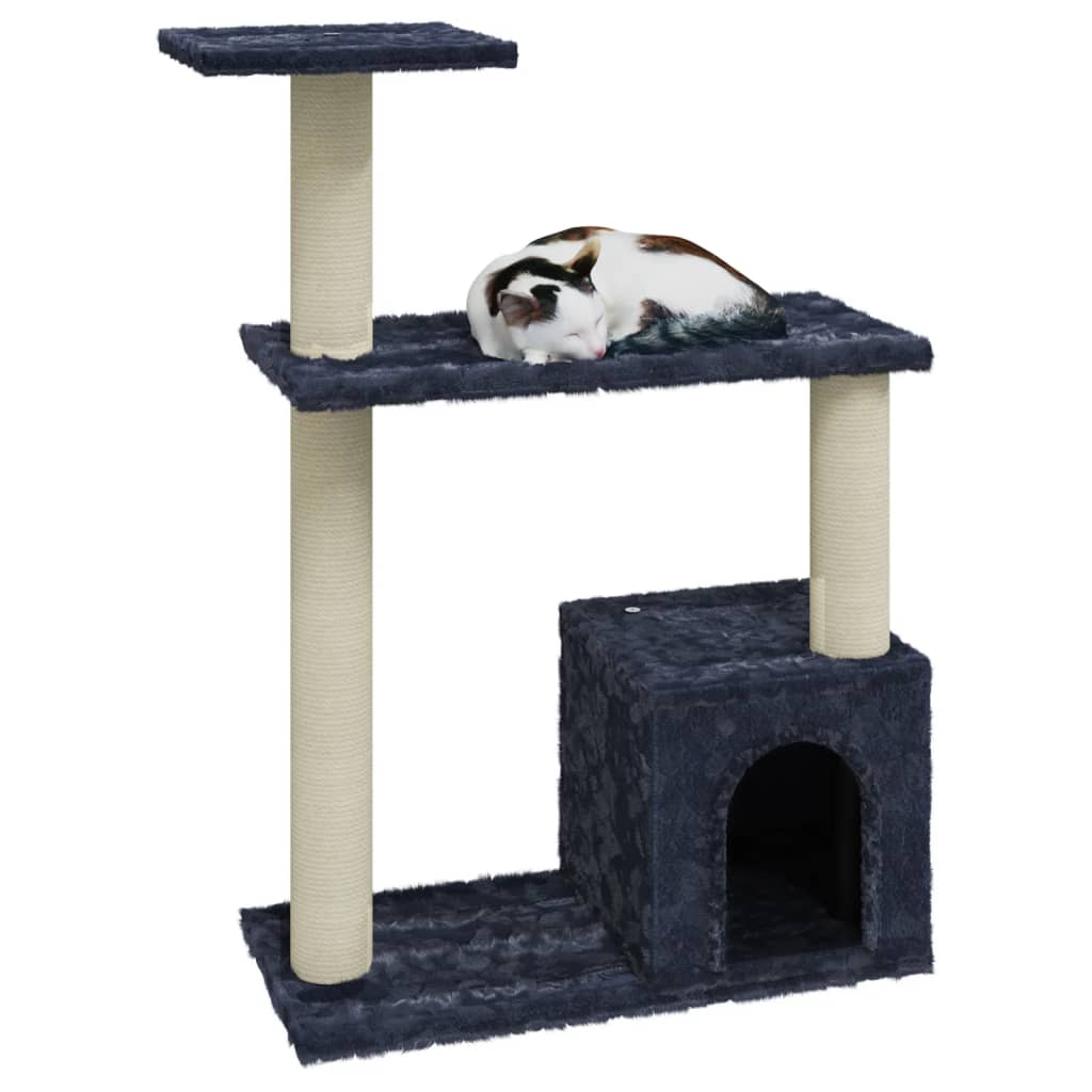 vidaXL Ansamblu pisici cu stâlpi din funie de sisal, gri închis, 70 cm vidaXL Ansamblu pisici cu stâlpi din funie de sisal, gri închis, 70 cm