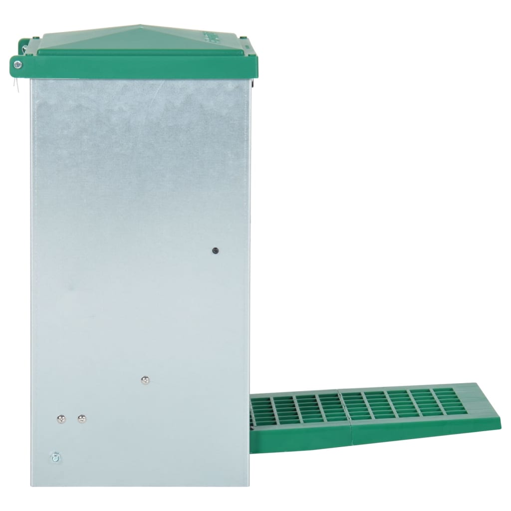 vidaXL Dozator automat de hrană pentru păsări de curte, cu banda, 8 kg vidaXL Dozator automat de hrană pentru păsări de curte, cu banda, 8 kg