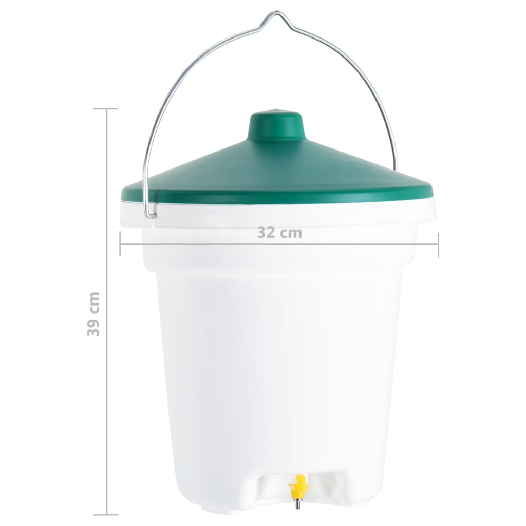 vidaXL Adăpătoare pentru păsări cu nipluri, 12 L vidaXL Adăpătoare pentru păsări cu nipluri, 12 L