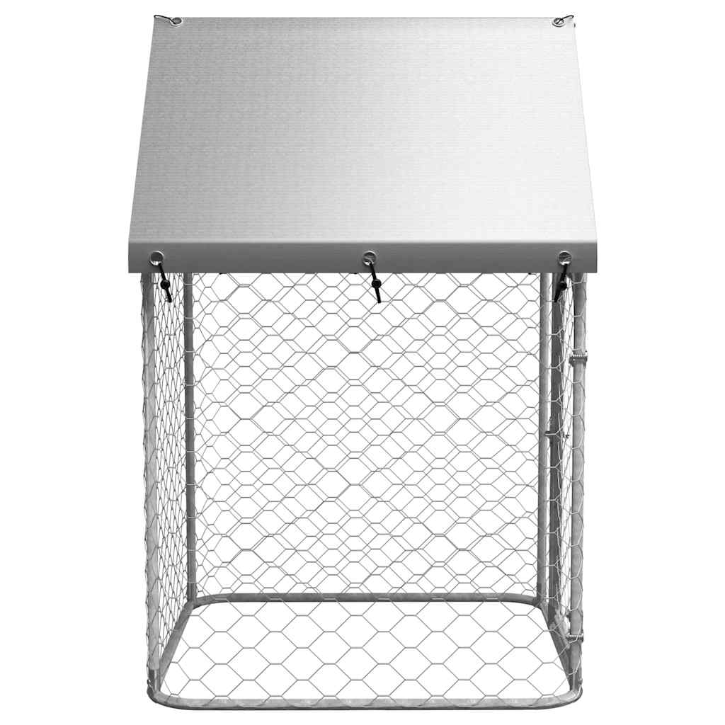 vidaXL Padoc pentru câini de exterior, cu acoperiș, 100x100x150 cm vidaXL Padoc pentru câini de exterior, cu acoperiș, 100x100x150 cm