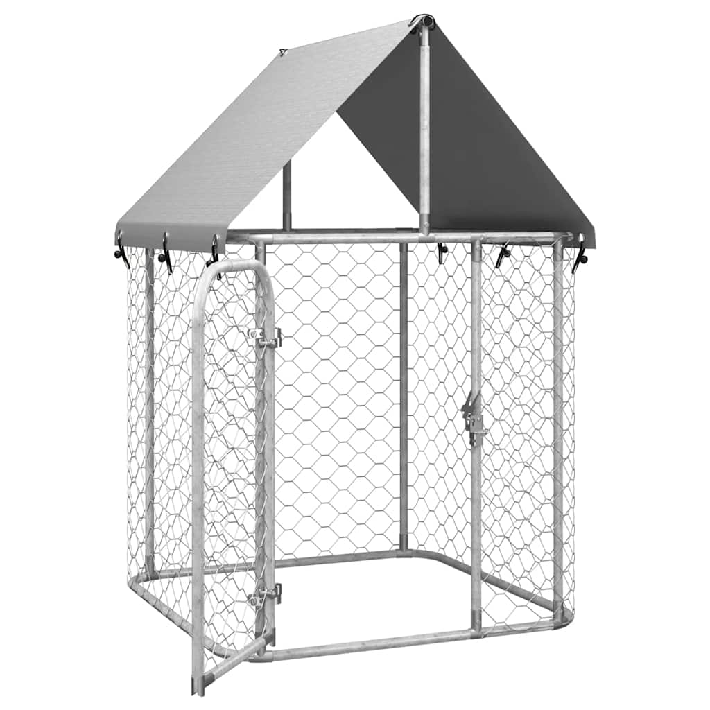 vidaXL Padoc pentru câini de exterior, cu acoperiș, 100x100x150 cm vidaXL Padoc pentru câini de exterior, cu acoperiș, 100x100x150 cm