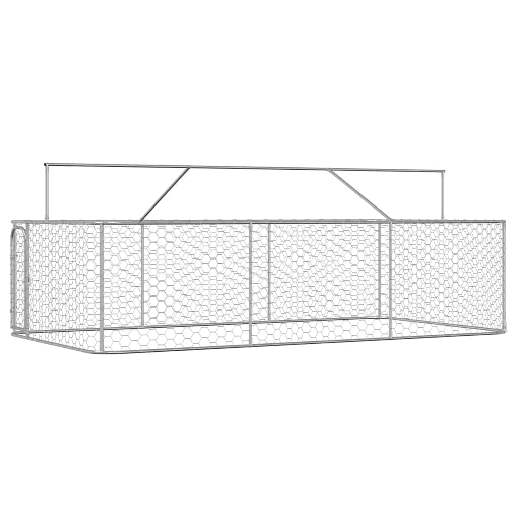 vidaXL Padoc pentru câini de exterior, cu acoperiș, 400x200x150 cm vidaXL Padoc pentru câini de exterior, cu acoperiș, 400x200x150 cm