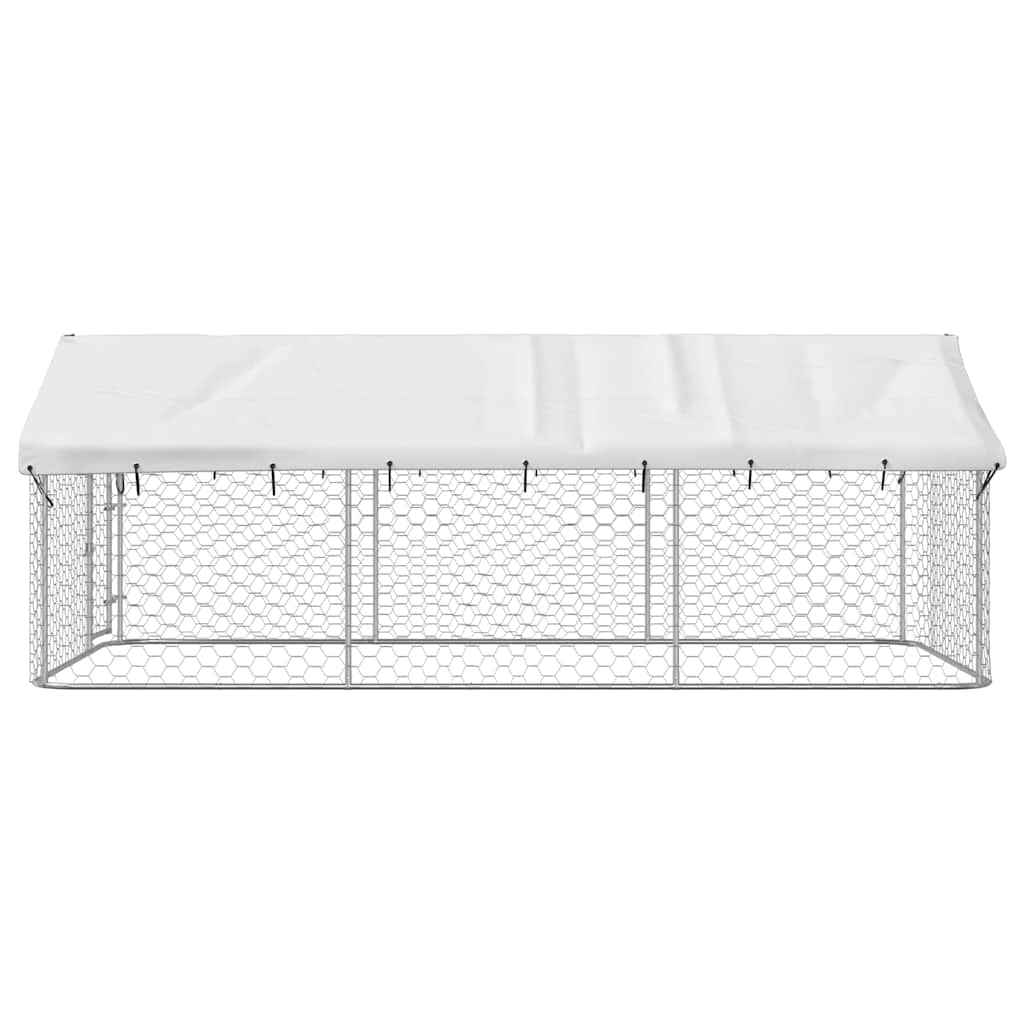 vidaXL Padoc pentru câini de exterior, cu acoperiș, 400x200x150 cm vidaXL Padoc pentru câini de exterior, cu acoperiș, 400x200x150 cm