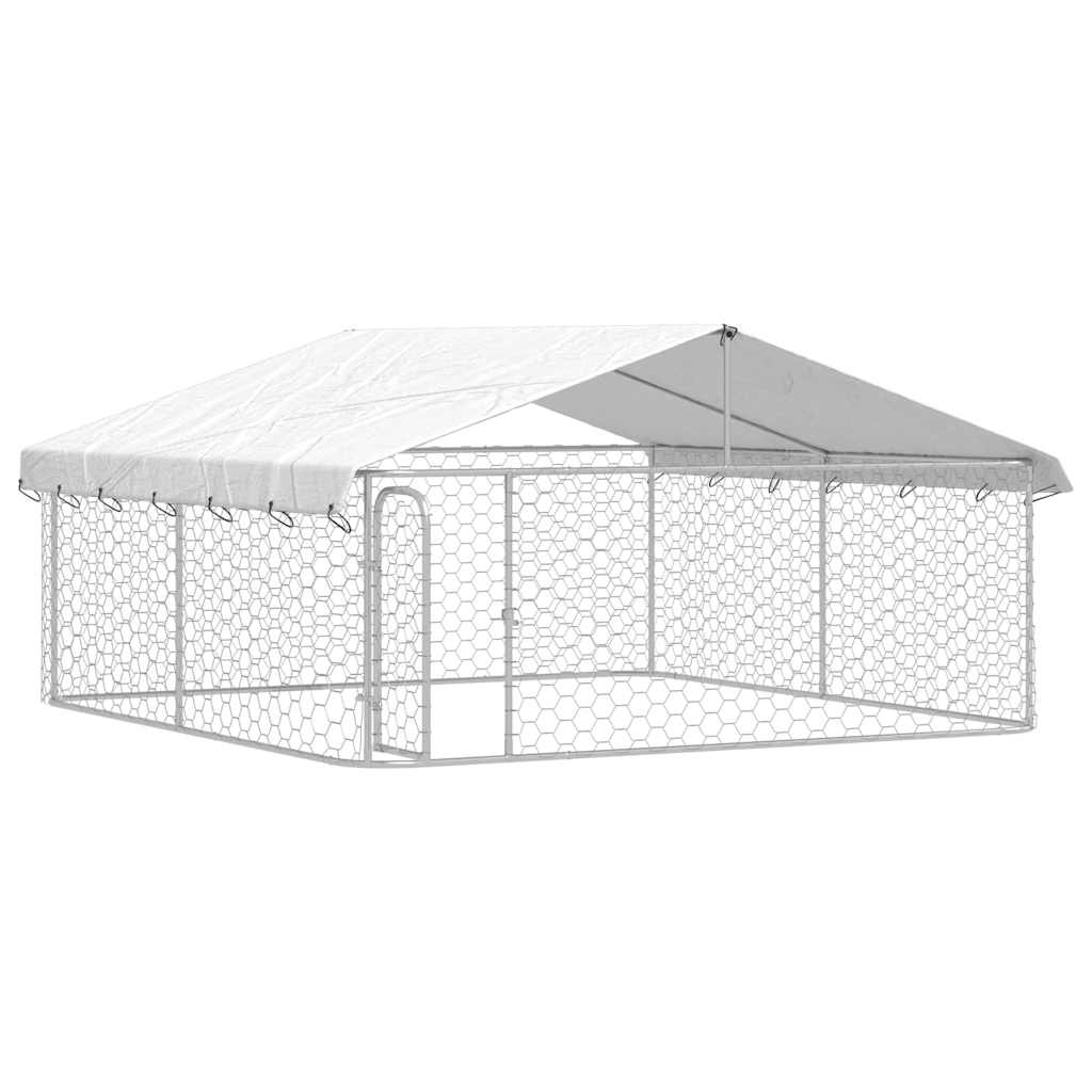 vidaXL Padoc pentru câini de exterior, cu acoperiș, 300x300x150 cm vidaXL Padoc pentru câini de exterior, cu acoperiș, 300x300x150 cm