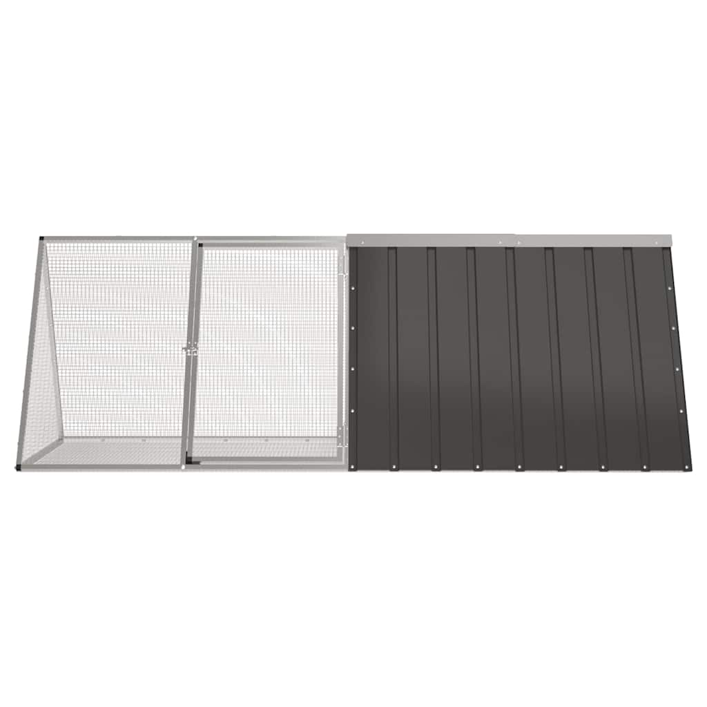 vidaXL Cușcă pentru iepuri antracit 201,5x80,5x71 cm oțel galvanizat