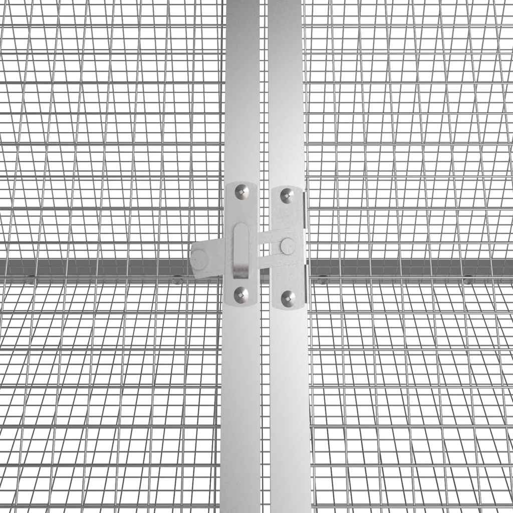 vidaXL Cușcă pentru iepuri antracit 201,5x80,5x71 cm oțel galvanizat