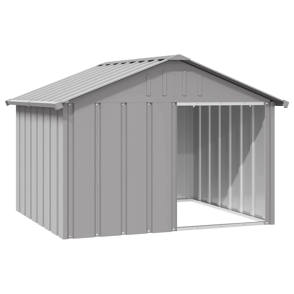 vidaXL Casă pentru câini, gri, 116,5x103x81,5 cm, oțel galvanizat vidaXL Casă pentru câini, gri, 116,5x103x81,5 cm, oțel galvanizat
