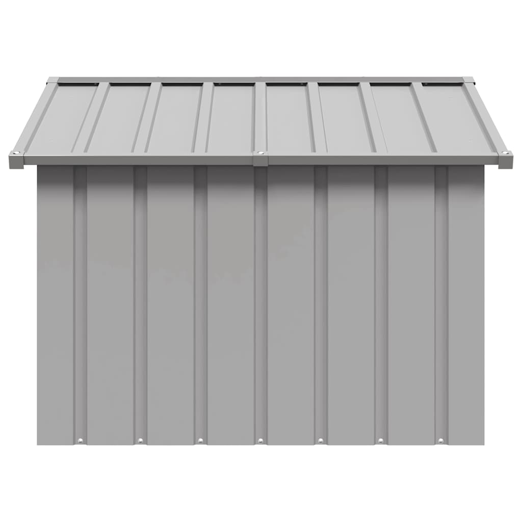 vidaXL Casă pentru câini, gri, 116,5x103x81,5 cm, oțel galvanizat vidaXL Casă pentru câini, gri, 116,5x103x81,5 cm, oțel galvanizat