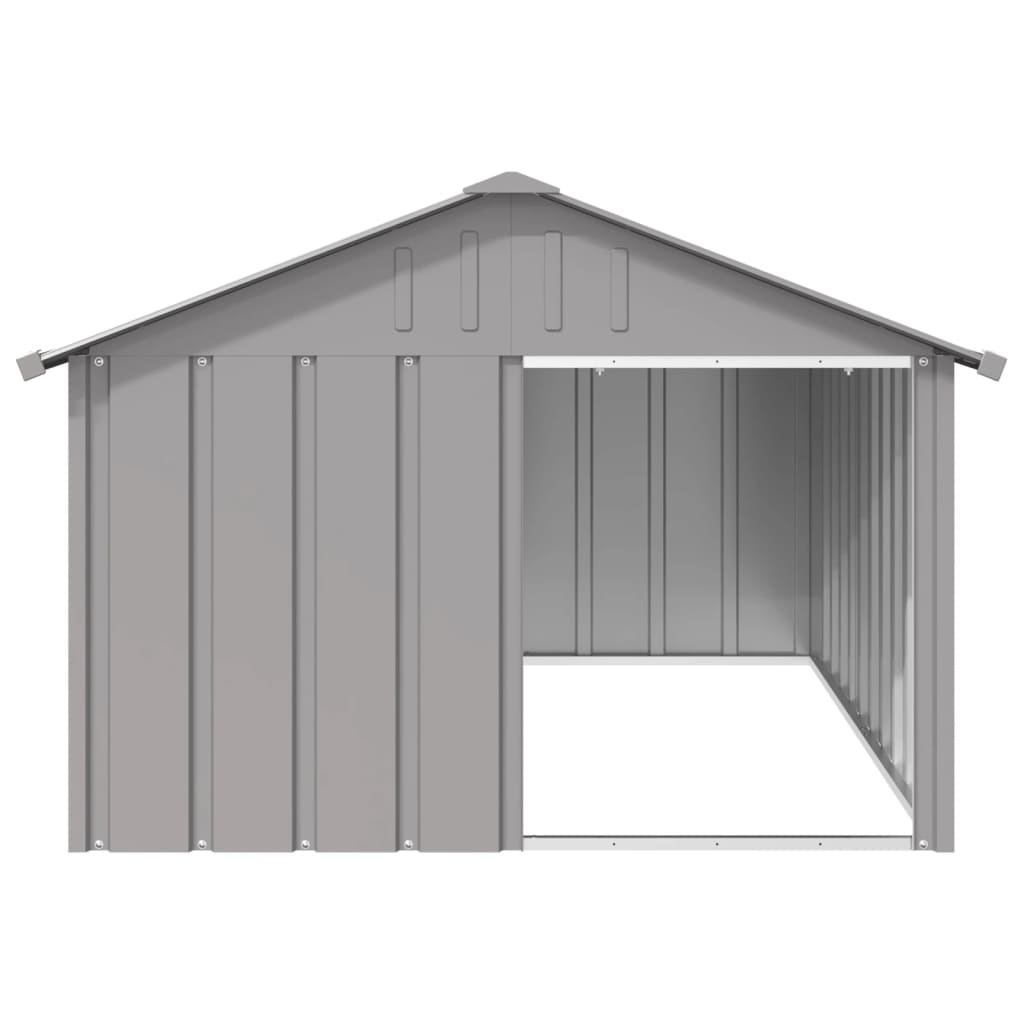 vidaXL Casă pentru câini, gri, 116,5x153x81,5 cm, oțel galvanizat vidaXL Casă pentru câini, gri, 116,5x153x81,5 cm, oțel galvanizat