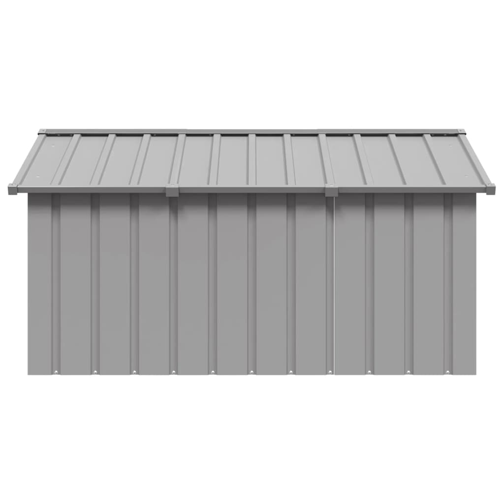 vidaXL Casă pentru câini, gri, 116,5x153x81,5 cm, oțel galvanizat vidaXL Casă pentru câini, gri, 116,5x153x81,5 cm, oțel galvanizat