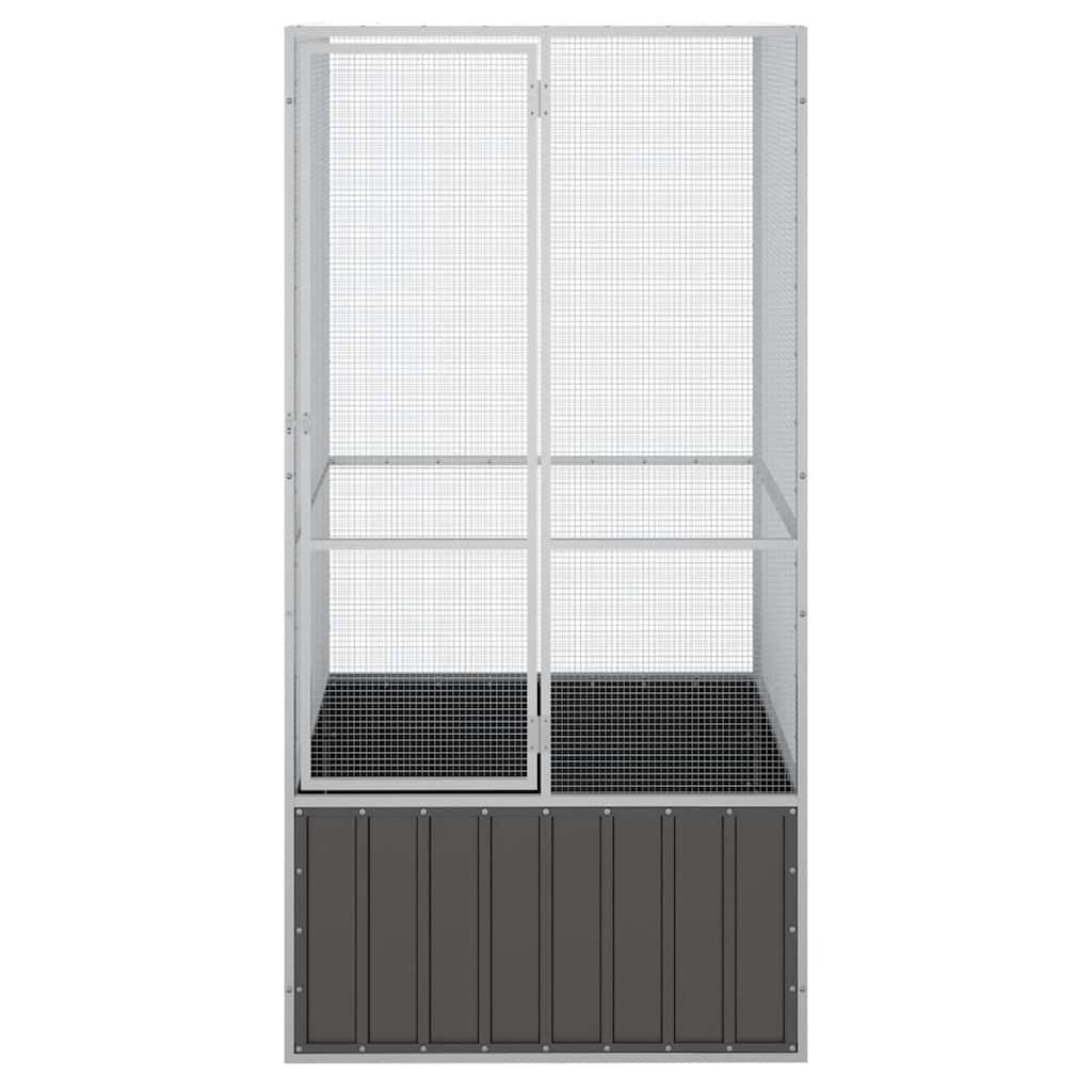 vidaXL Colivie pentru păsări antracit 111x107x211,5 cm oțel galvanizat vidaXL Colivie pentru păsări antracit 111x107x211,5 cm oțel galvanizat