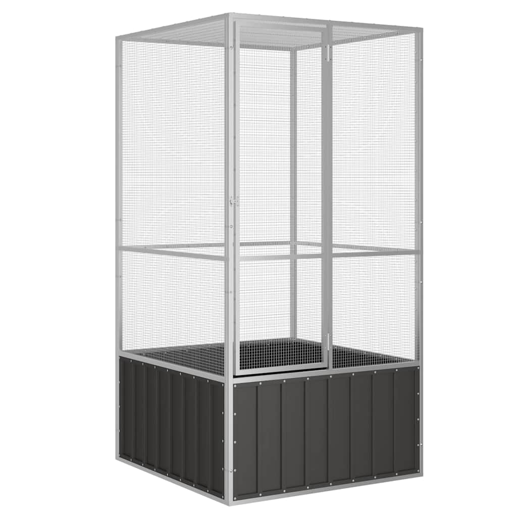 vidaXL Colivie pentru păsări antracit 111x107x211,5 cm oțel galvanizat vidaXL Colivie pentru păsări antracit 111x107x211,5 cm oțel galvanizat