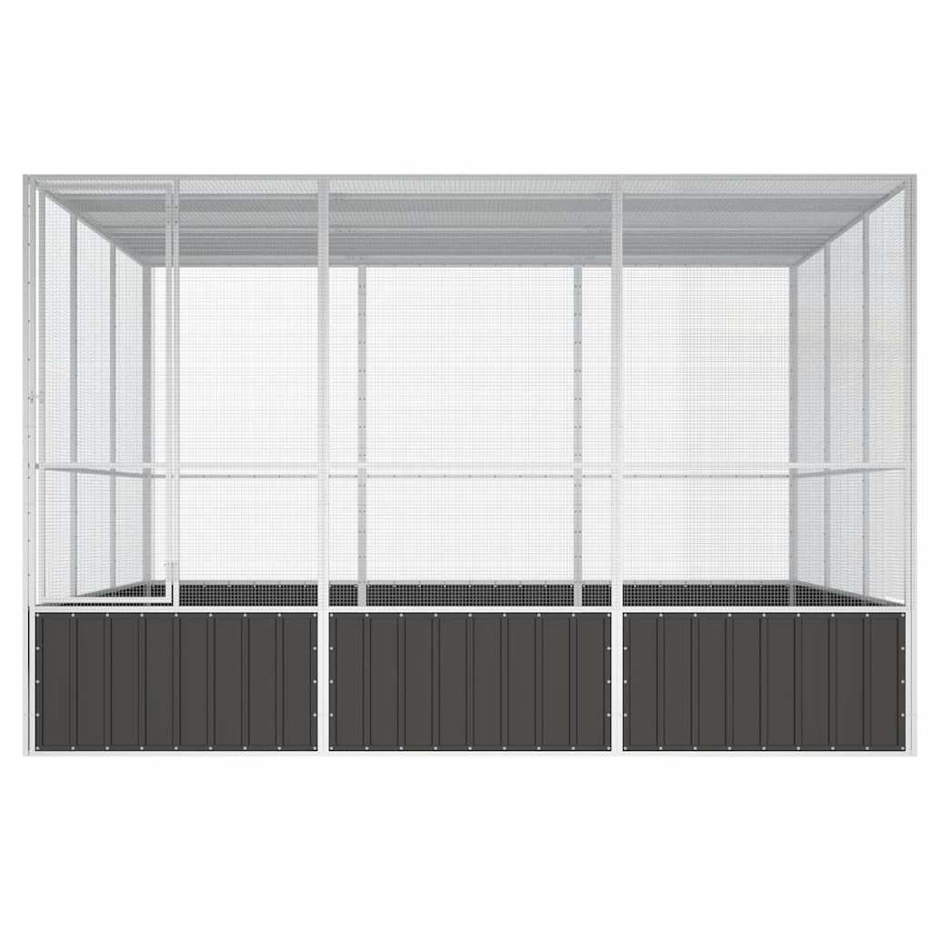 vidaXL Colivie păsări antracit 302,5x324,5x211,5 cm cm oțel galvanizat vidaXL Colivie păsări antracit 302,5x324,5x211,5 cm cm oțel galvanizat