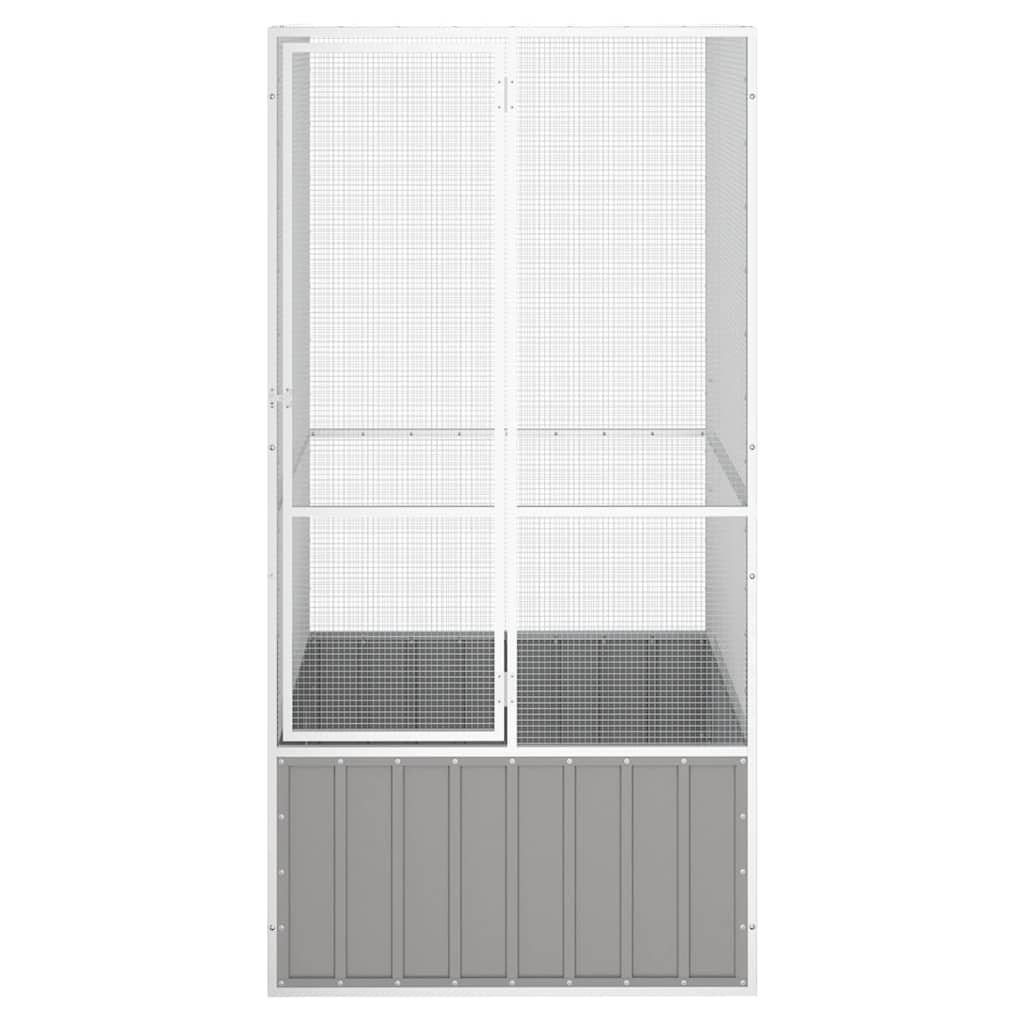 vidaXL Colivie pentru păsări gri 111x107x211,5 cm oțel galvanizat vidaXL Colivie pentru păsări gri 111x107x211,5 cm oțel galvanizat