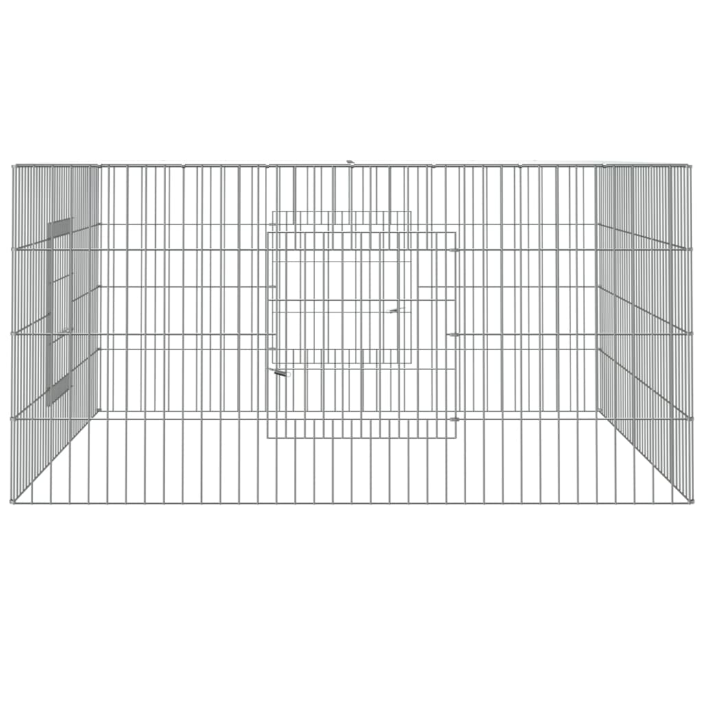 vidaXL Cușcă pentru iepuri, 110x110x55 cm, fier galvanizat