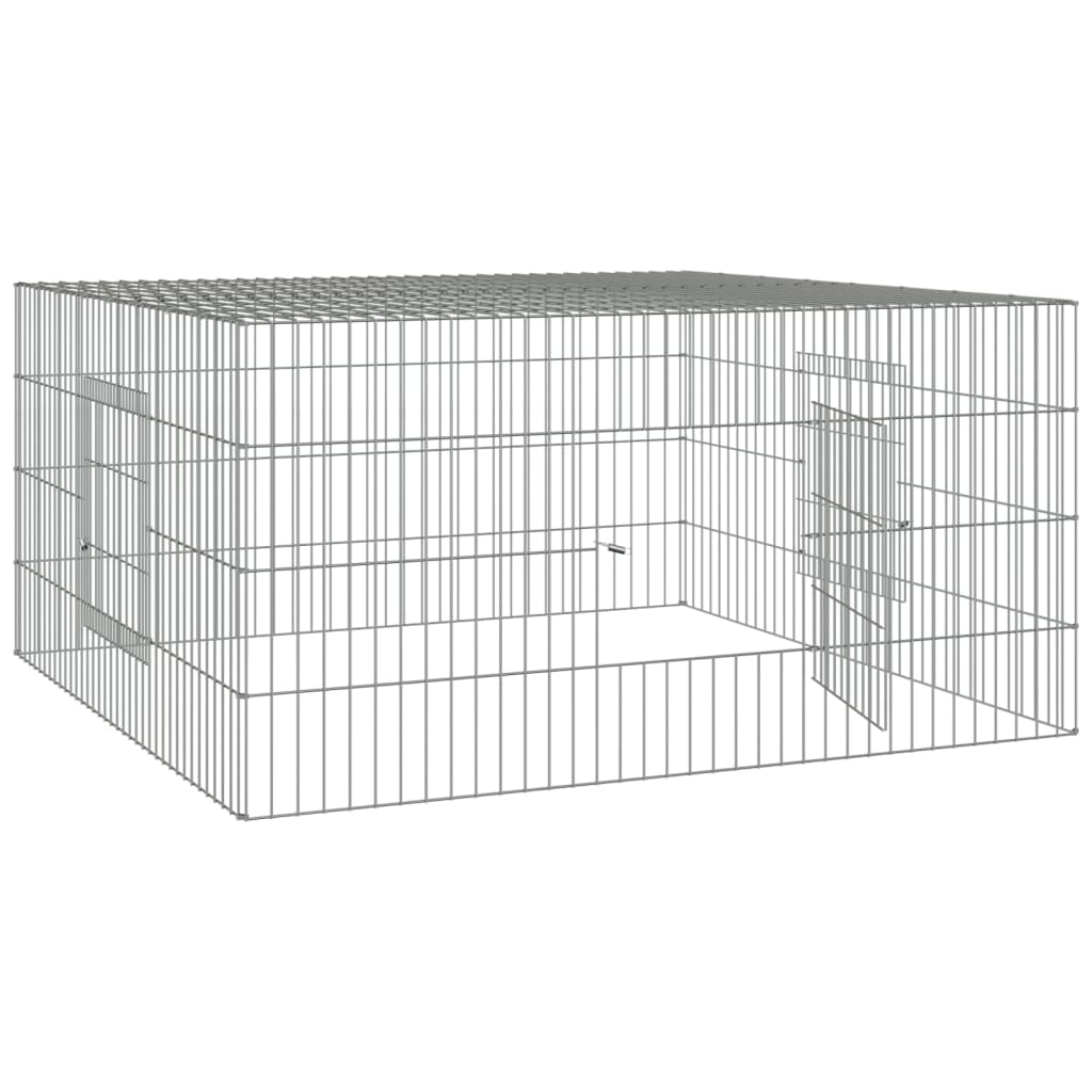 vidaXL Cușcă pentru iepuri, 110x110x55 cm, fier galvanizat