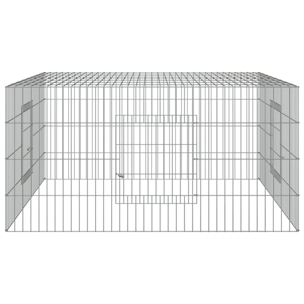 vidaXL Cușcă pentru iepuri, 110x110x55 cm, fier galvanizat