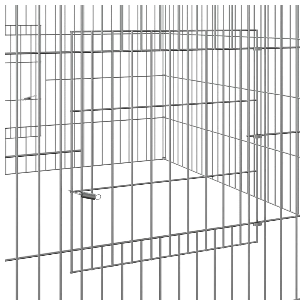 vidaXL Cușcă pentru iepuri, 110x110x55 cm, fier galvanizat