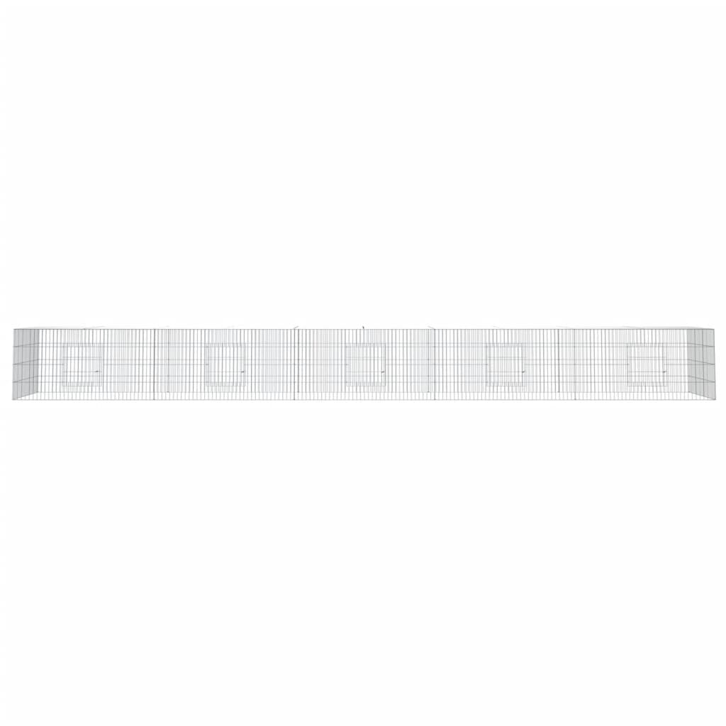 vidaXL Cușcă pentru iepuri, 5 panouri, 541x109x54 cm, fier galvanizat vidaXL Cușcă pentru iepuri, 5 panouri, 541x109x54 cm, fier galvanizat