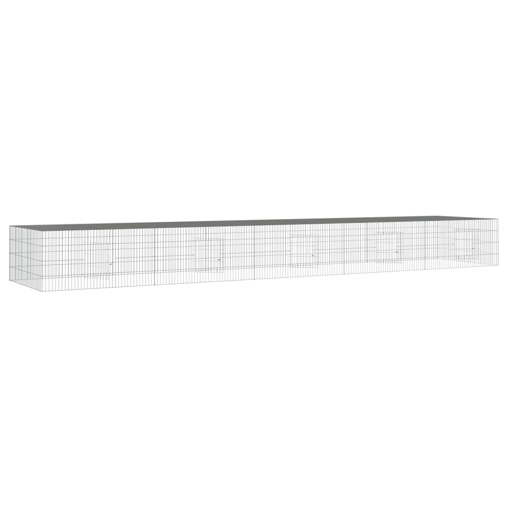 vidaXL Cușcă pentru iepuri, 5 panouri, 541x109x54 cm, fier galvanizat vidaXL Cușcă pentru iepuri, 5 panouri, 541x109x54 cm, fier galvanizat