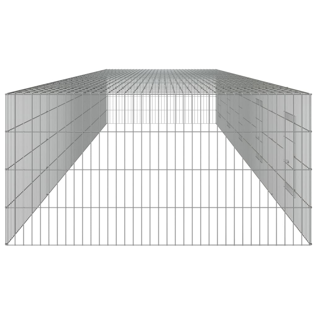 vidaXL Cușcă pentru iepuri, 5 panouri, 541x109x54 cm, fier galvanizat vidaXL Cușcă pentru iepuri, 5 panouri, 541x109x54 cm, fier galvanizat