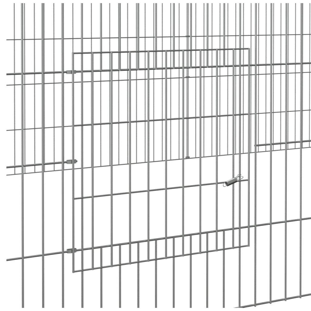 vidaXL Cușcă pentru iepuri, 5 panouri, 541x109x54 cm, fier galvanizat vidaXL Cușcă pentru iepuri, 5 panouri, 541x109x54 cm, fier galvanizat