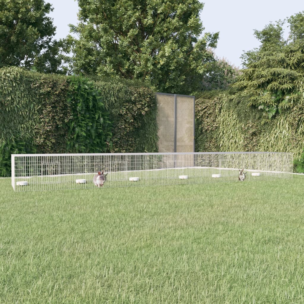 vidaXL Cușcă pentru iepuri, 5 panouri, 541x109x54 cm, fier galvanizat vidaXL Cușcă pentru iepuri, 5 panouri, 541x109x54 cm, fier galvanizat