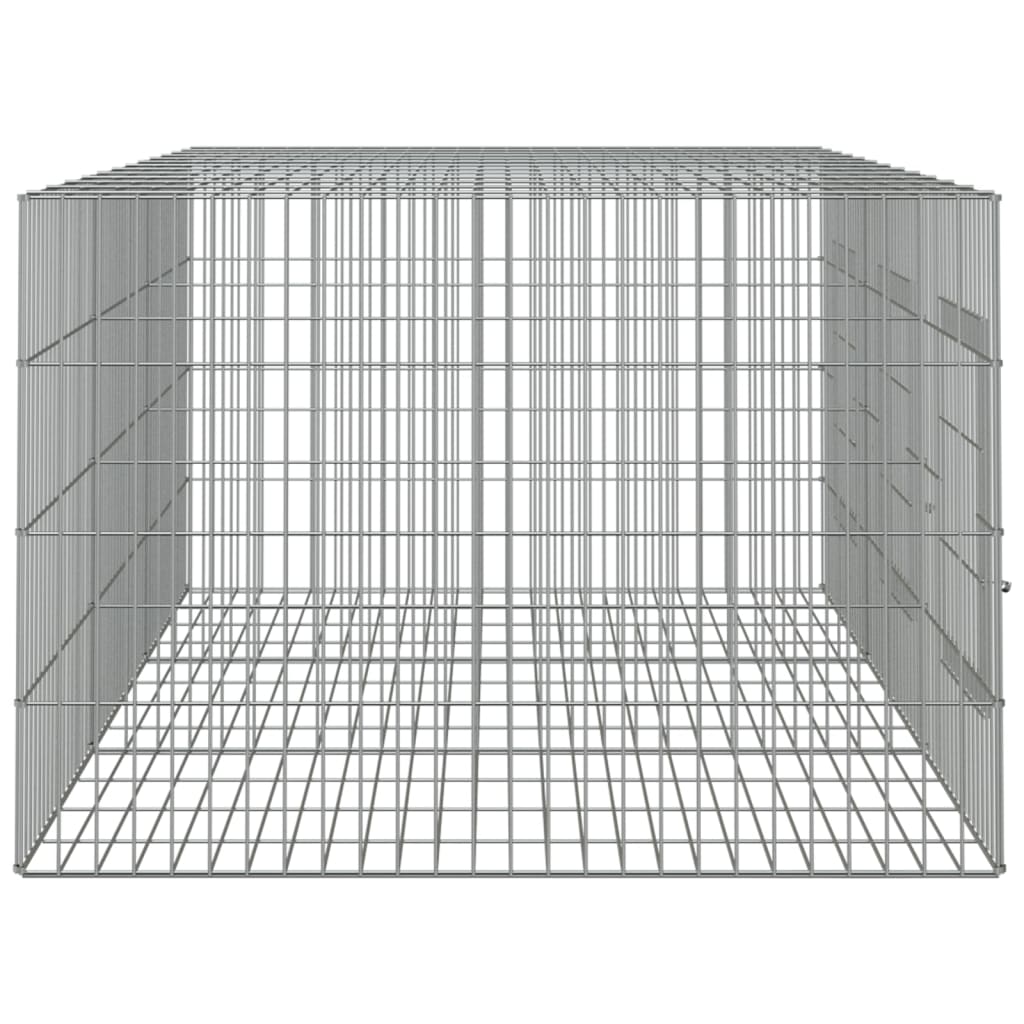 vidaXL Cușcă pentru iepuri, 3 panouri, 163x79x54 cm, fier galvanizat