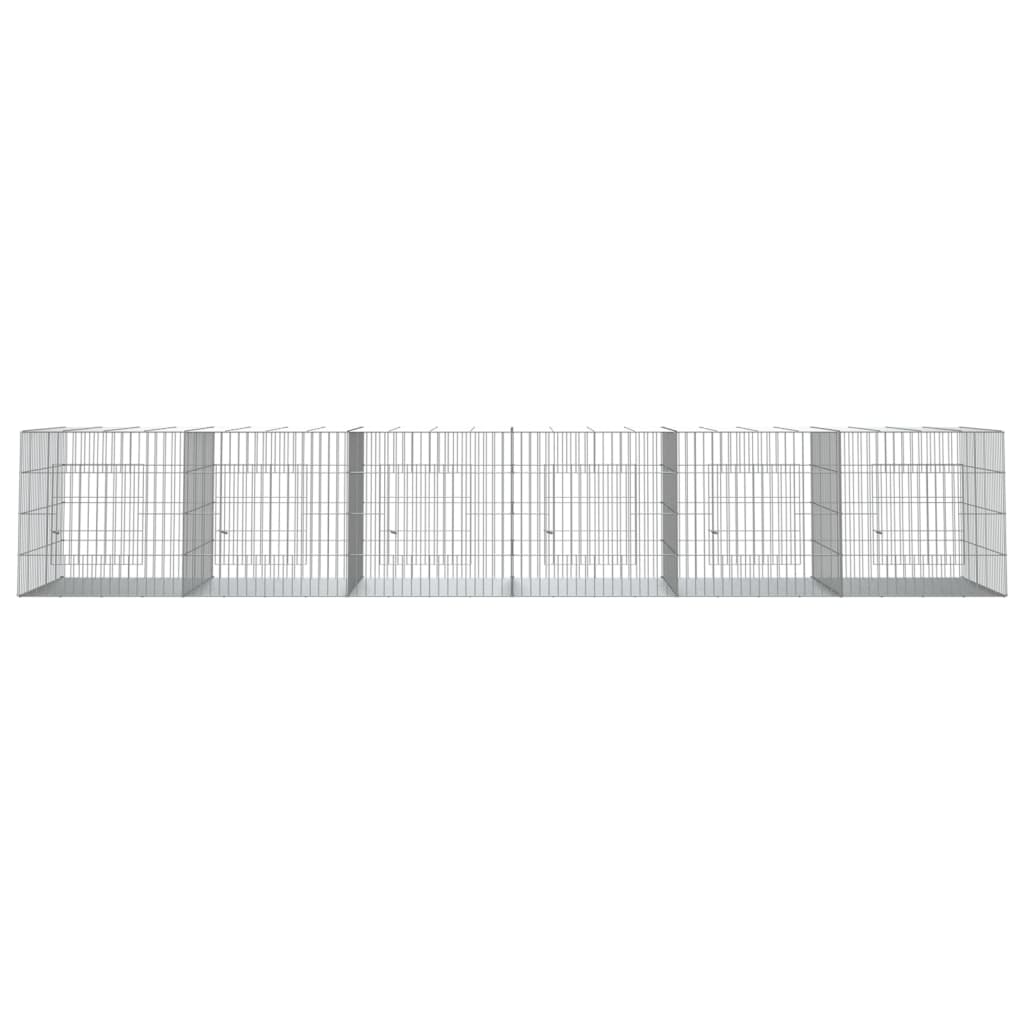 vidaXL Cușcă pentru iepuri, 6 panouri, 327x79x54 cm, fier galvanizat vidaXL Cușcă pentru iepuri, 6 panouri, 327x79x54 cm, fier galvanizat