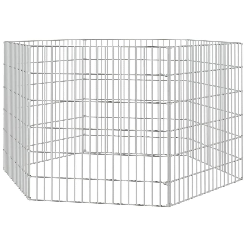 vidaXL Adăpost pentru animale cu 6 panouri, 54x60 cm, fier galvanizat vidaXL Adăpost pentru animale cu 6 panouri, 54x60 cm, fier galvanizat
