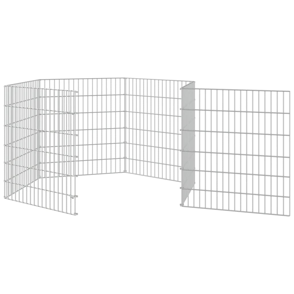 vidaXL Adăpost pentru animale cu 6 panouri, 54x60 cm, fier galvanizat vidaXL Adăpost pentru animale cu 6 panouri, 54x60 cm, fier galvanizat