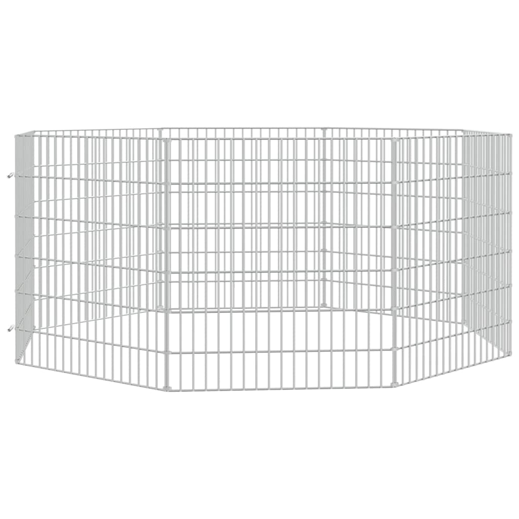 vidaXL Adăpost pentru animale cu 8 panouri, 54x60 cm, fier galvanizat vidaXL Adăpost pentru animale cu 8 panouri, 54x60 cm, fier galvanizat