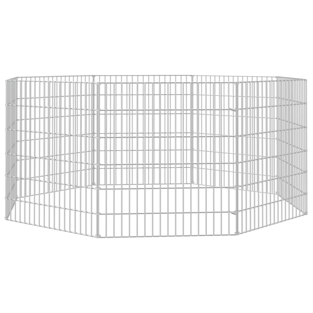 vidaXL Adăpost pentru animale cu 8 panouri, 54x60 cm, fier galvanizat vidaXL Adăpost pentru animale cu 8 panouri, 54x60 cm, fier galvanizat