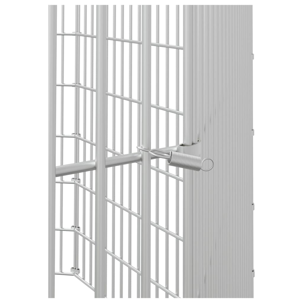 vidaXL Adăpost pentru animale cu 8 panouri, 54x60 cm, fier galvanizat vidaXL Adăpost pentru animale cu 8 panouri, 54x60 cm, fier galvanizat