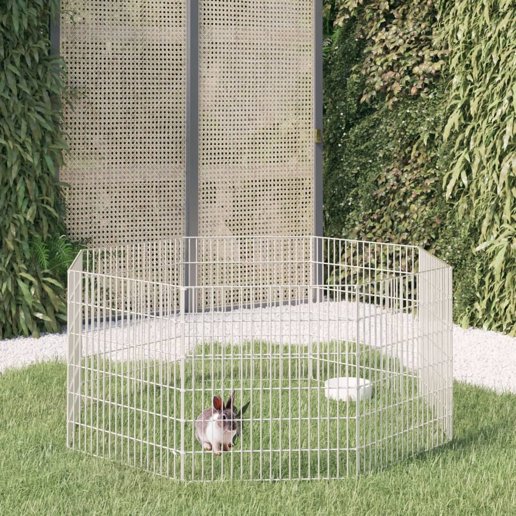 vidaXL Adăpost pentru animale cu 8 panouri, 54x60 cm, fier galvanizat vidaXL Adăpost pentru animale cu 8 panouri, 54x60 cm, fier galvanizat