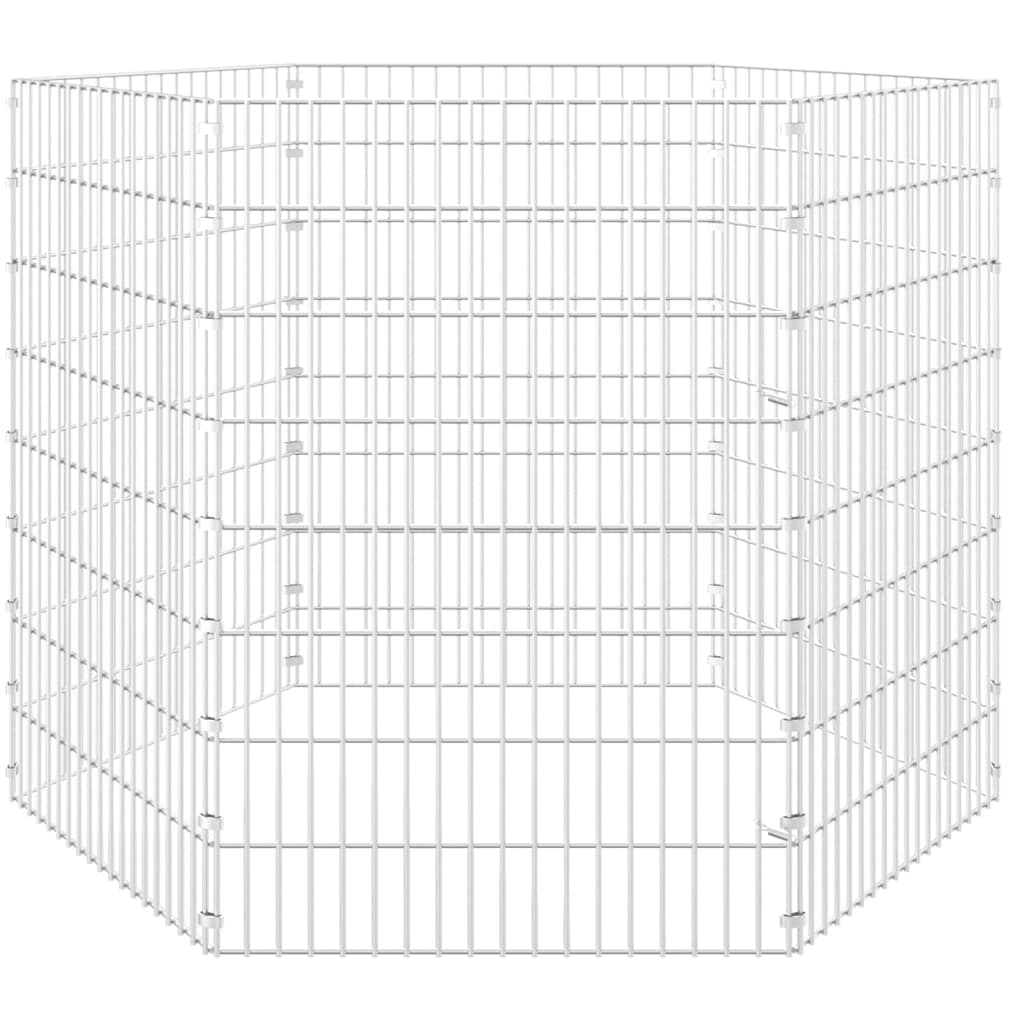vidaXL Adăpost pentru animale cu 6 panouri, 54x80 cm, fier galvanizat vidaXL Adăpost pentru animale cu 6 panouri, 54x80 cm, fier galvanizat