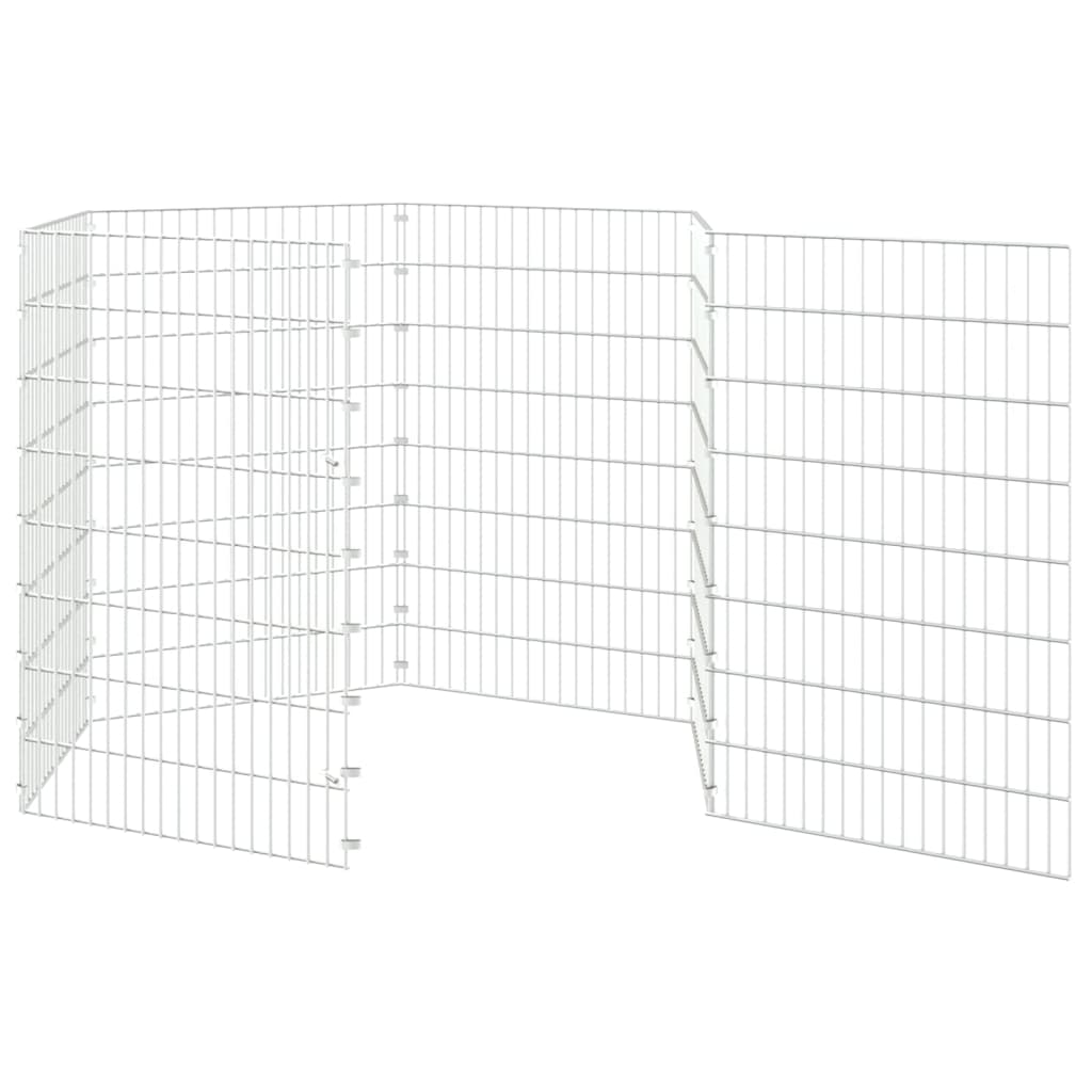vidaXL Adăpost pentru animale cu 6 panouri, 54x80 cm, fier galvanizat vidaXL Adăpost pentru animale cu 6 panouri, 54x80 cm, fier galvanizat