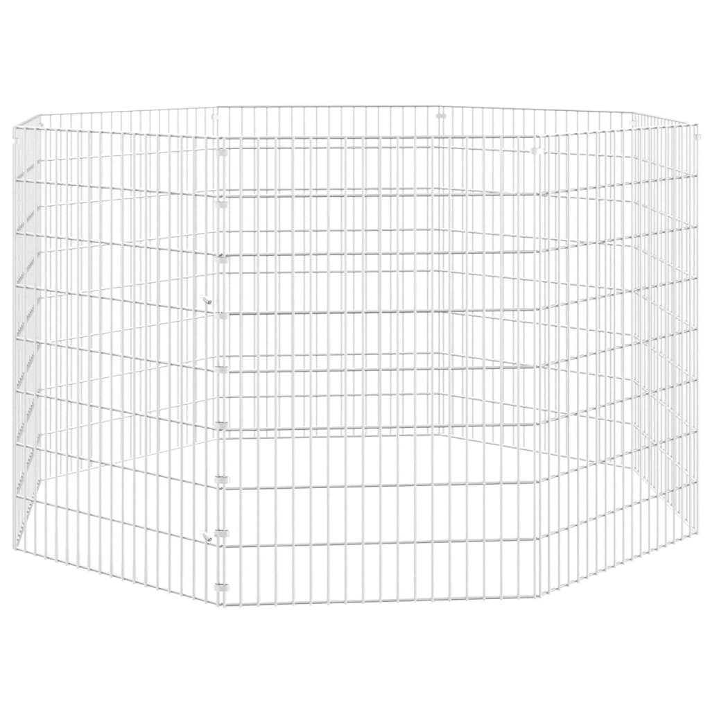 vidaXL Adăpost pentru animale cu 8 panouri, 54x80 cm, fier galvanizat vidaXL Adăpost pentru animale cu 8 panouri, 54x80 cm, fier galvanizat