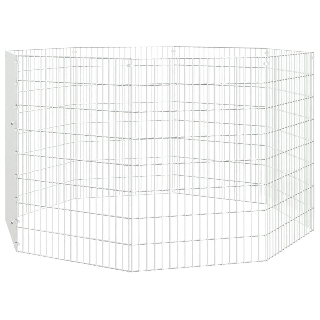 vidaXL Adăpost pentru animale cu 8 panouri, 54x80 cm, fier galvanizat vidaXL Adăpost pentru animale cu 8 panouri, 54x80 cm, fier galvanizat