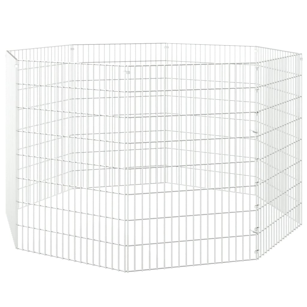 vidaXL Adăpost pentru animale cu 8 panouri, 54x80 cm, fier galvanizat vidaXL Adăpost pentru animale cu 8 panouri, 54x80 cm, fier galvanizat