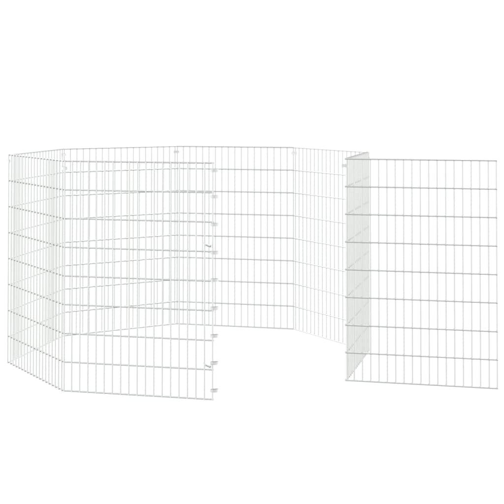 vidaXL Adăpost pentru animale cu 8 panouri, 54x80 cm, fier galvanizat vidaXL Adăpost pentru animale cu 8 panouri, 54x80 cm, fier galvanizat