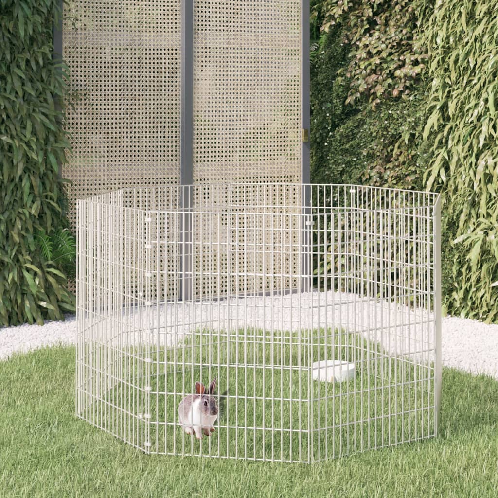vidaXL Adăpost pentru animale cu 8 panouri, 54x80 cm, fier galvanizat vidaXL Adăpost pentru animale cu 8 panouri, 54x80 cm, fier galvanizat