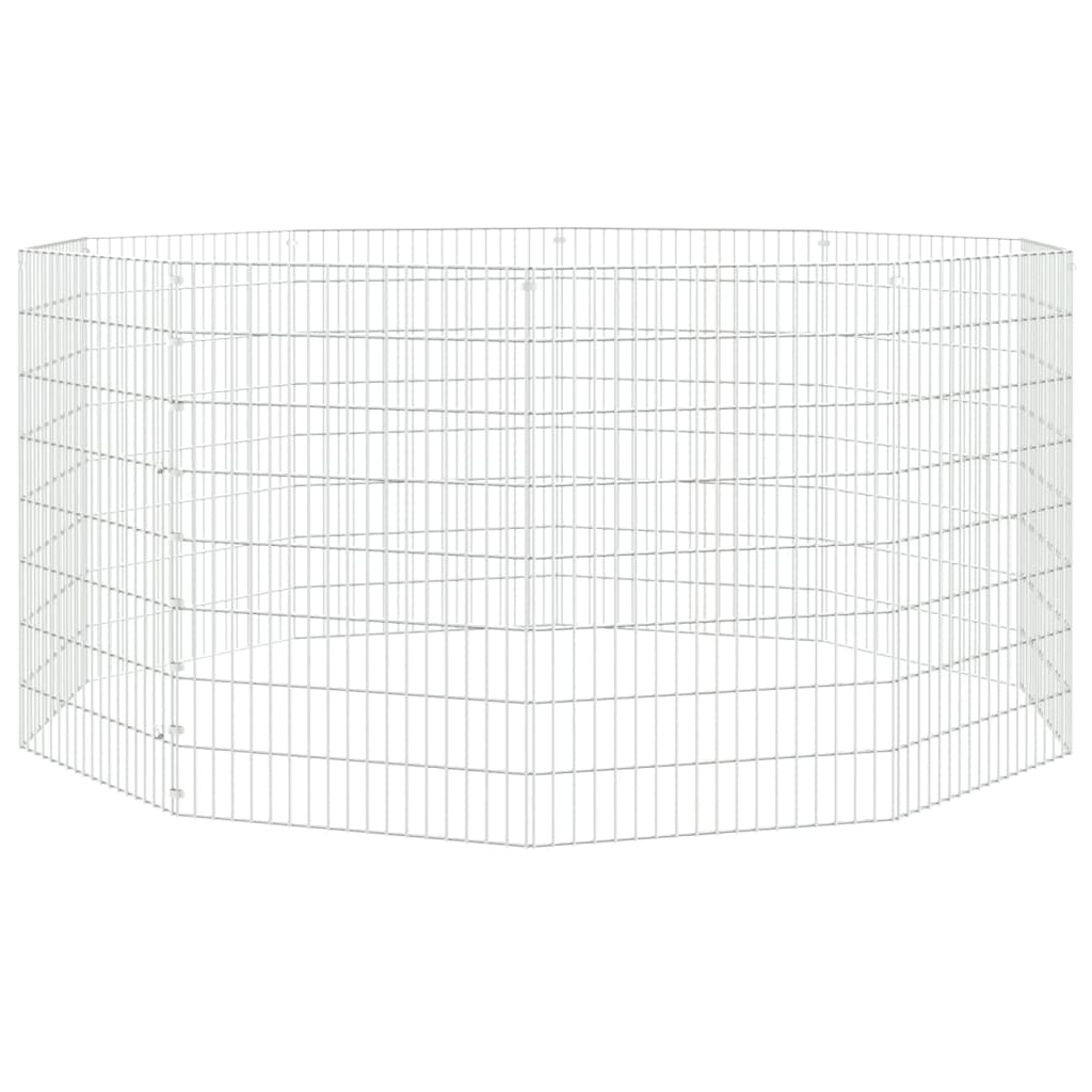 vidaXL Adăpost pentru animale cu 10 panouri, 54x80 cm, fier galvanizat vidaXL Adăpost pentru animale cu 10 panouri, 54x80 cm, fier galvanizat