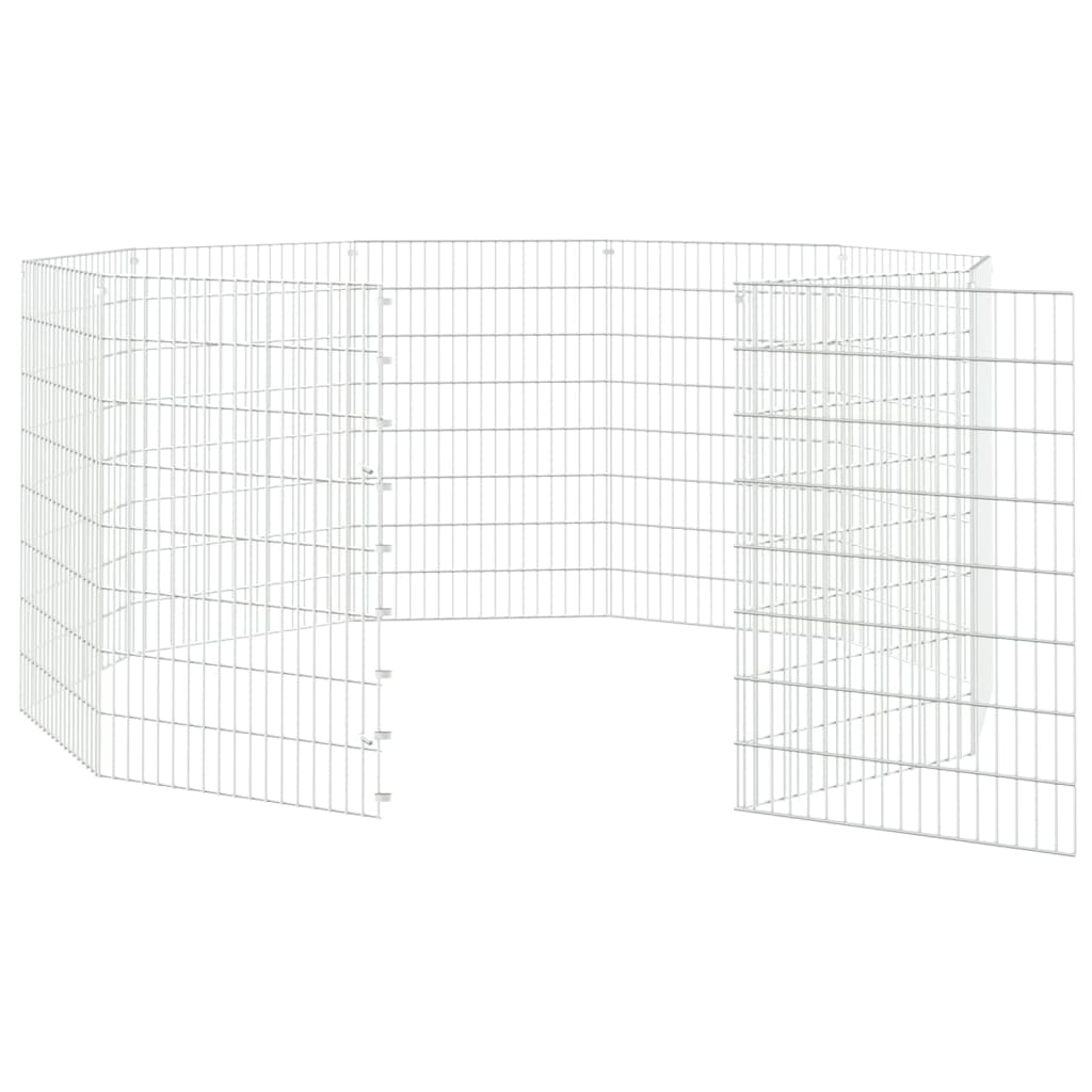 vidaXL Adăpost pentru animale cu 10 panouri, 54x80 cm, fier galvanizat vidaXL Adăpost pentru animale cu 10 panouri, 54x80 cm, fier galvanizat