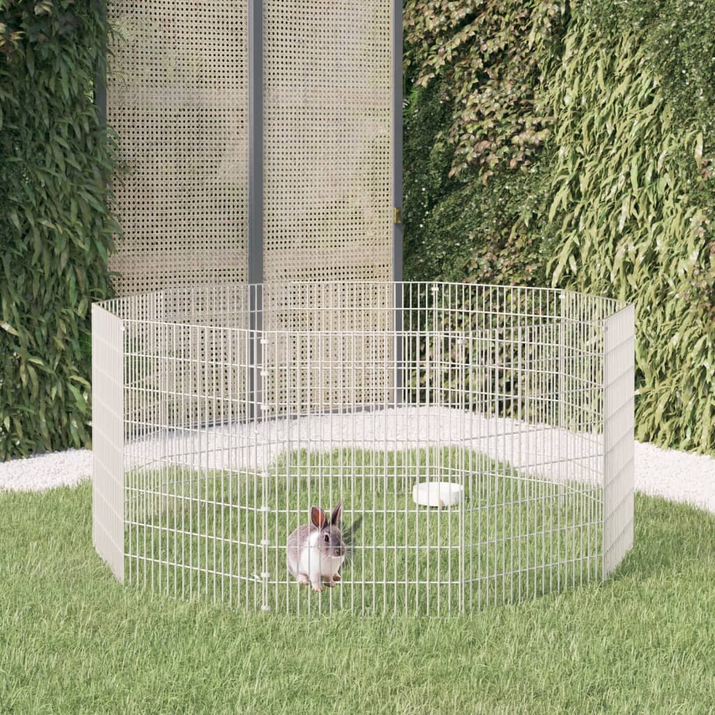 vidaXL Adăpost pentru animale cu 10 panouri, 54x80 cm, fier galvanizat vidaXL Adăpost pentru animale cu 10 panouri, 54x80 cm, fier galvanizat
