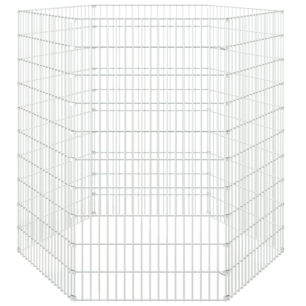 vidaXL Adăpost pentru animale cu 6 panouri, 54x100 cm, fier galvanizat